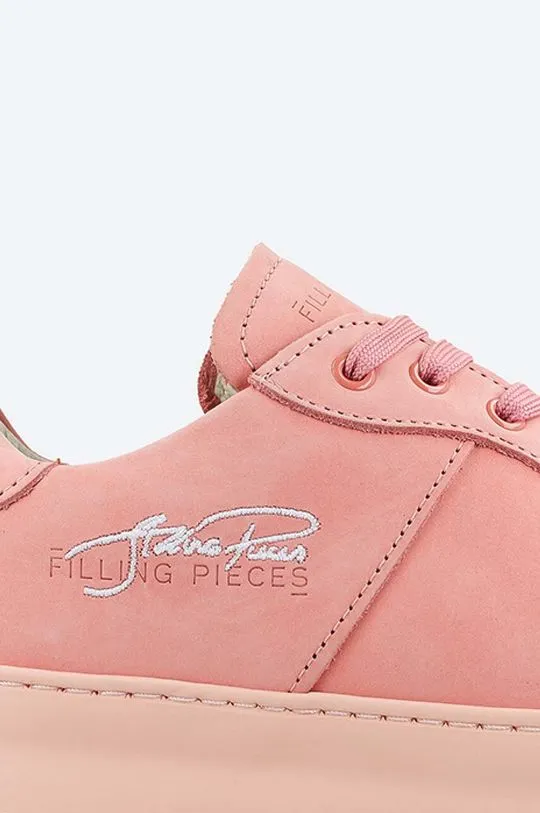 Filling Pieces suede sneakers Low Plain Court pink color 42227271888