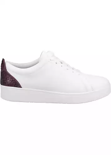 FitFlop White Rally Crystal-Backtab Trainers | Grattan