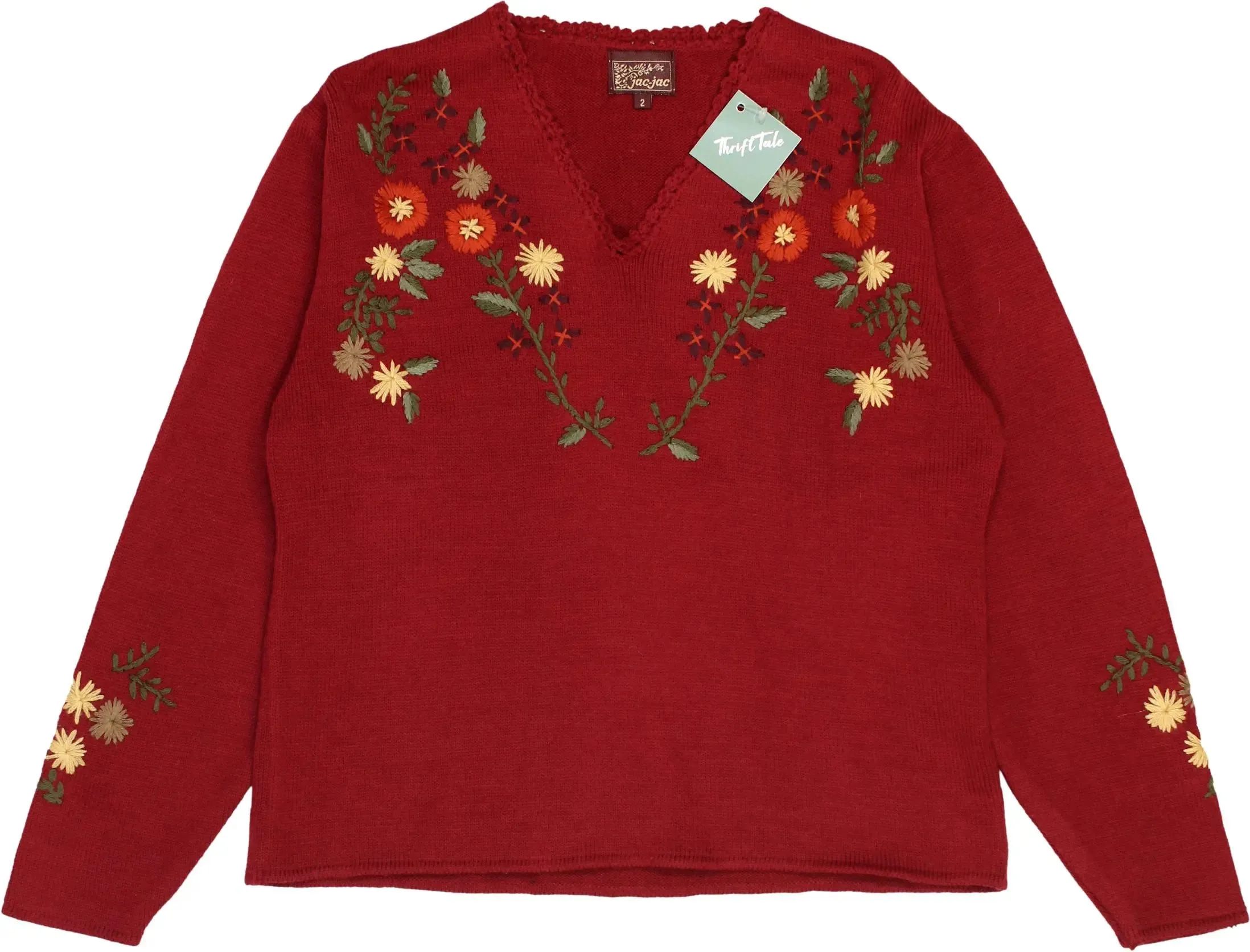 Floral Embroidered Jumper | ThriftTale