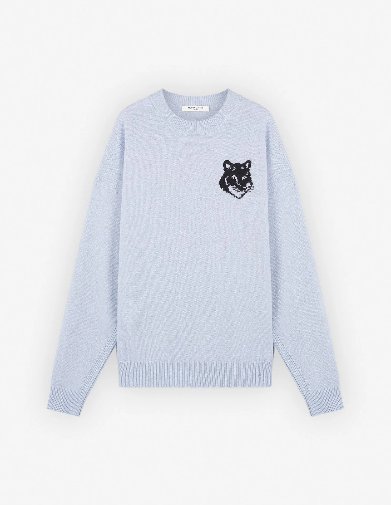 Fox Head Intarsia Comfort Jumper Sky Blue