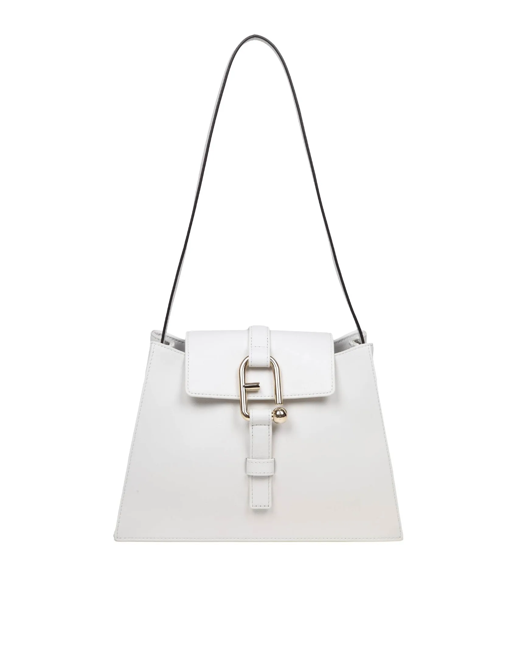 FURLA NUVOLA S SHOULDER BAG IN MARSHMALLOW COLOR LEATHER