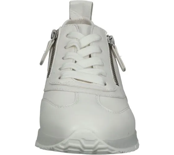 GABOR scarpe da donna in vera pelle con cerniera, sneakers basse eleganti 83.471.20 bianco