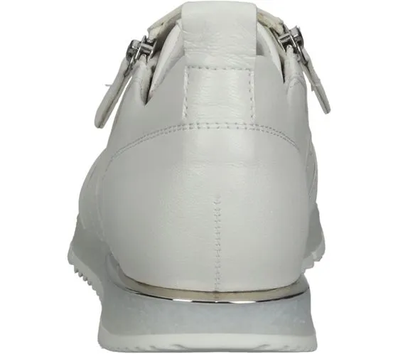 GABOR scarpe da donna in vera pelle con cerniera, sneakers basse eleganti 83.471.20 bianco