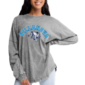 Gameday Couture Villanova Wildcats Women's Gray Faded Wash Pullover Sweatshirt