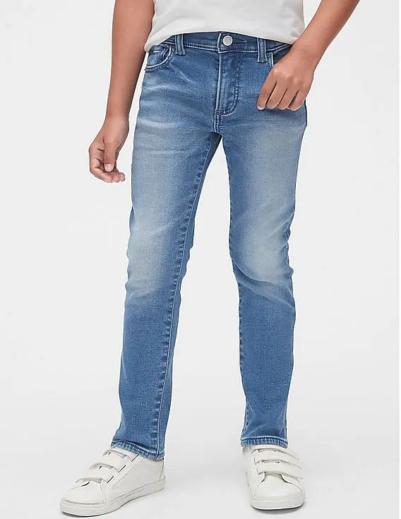 GAP Boys Blue SuperDenim Cosy Slim Jeans With Defendo