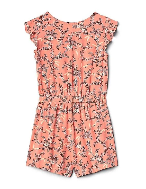 GAP Girls Orange Flutter Sleeve Romper