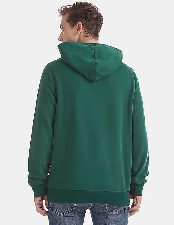 GAP Men Green Athletic Pullover Hooded Sweatshirt