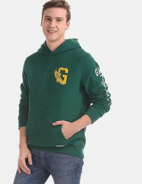 GAP Men Green G Wing Pullover Hooded Sweatshirt