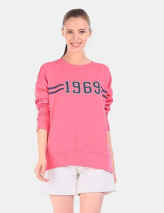 GAP Women Pink 1969 Logo Pullover Sweatshirt