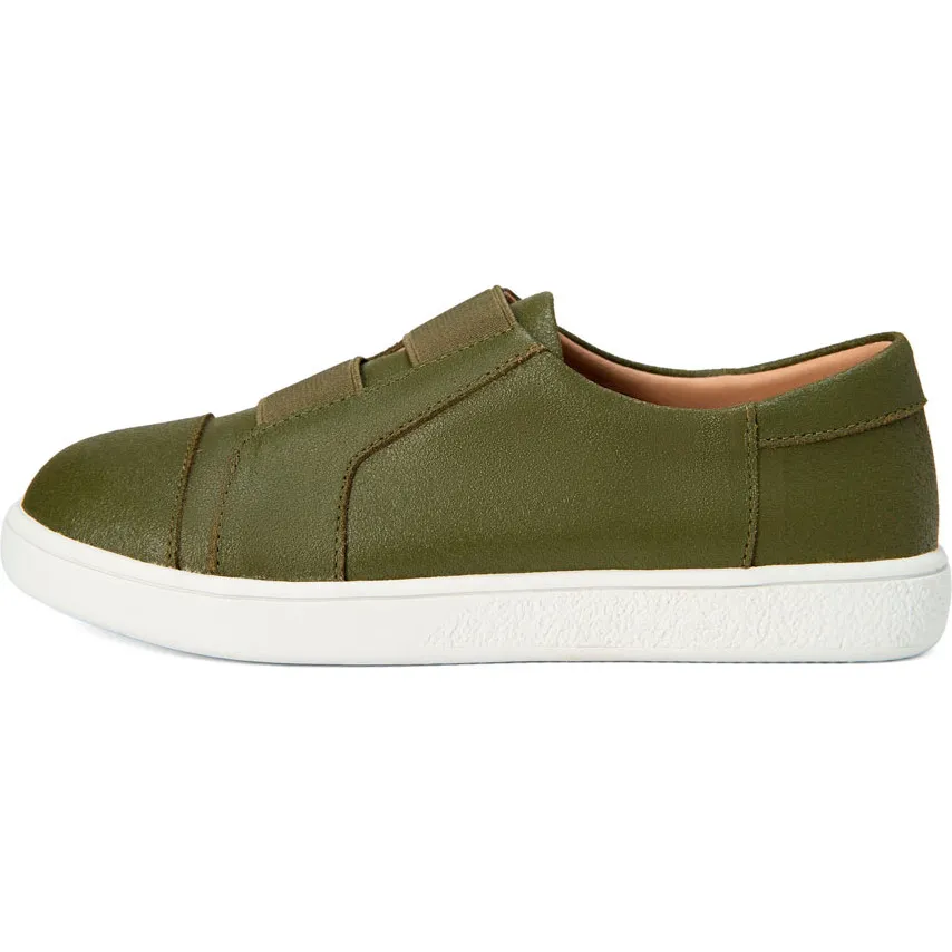 GENTS by Age of Innocence Connor Supple Leather Elasticated Webbing Strap Sneakers, Khaki