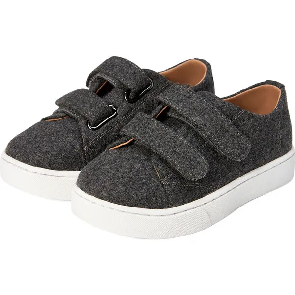 GENTS by Age of Innocence Robby 2.0 Trim Wool Leather Sneakers, Dark Grey