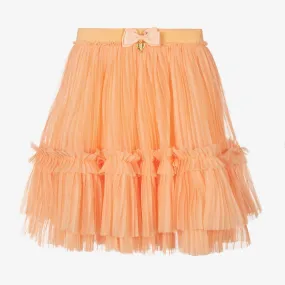 Girls Orange Tulle Skirt