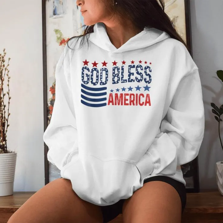 God Bless America Fourth Of July Women Women Hoodie