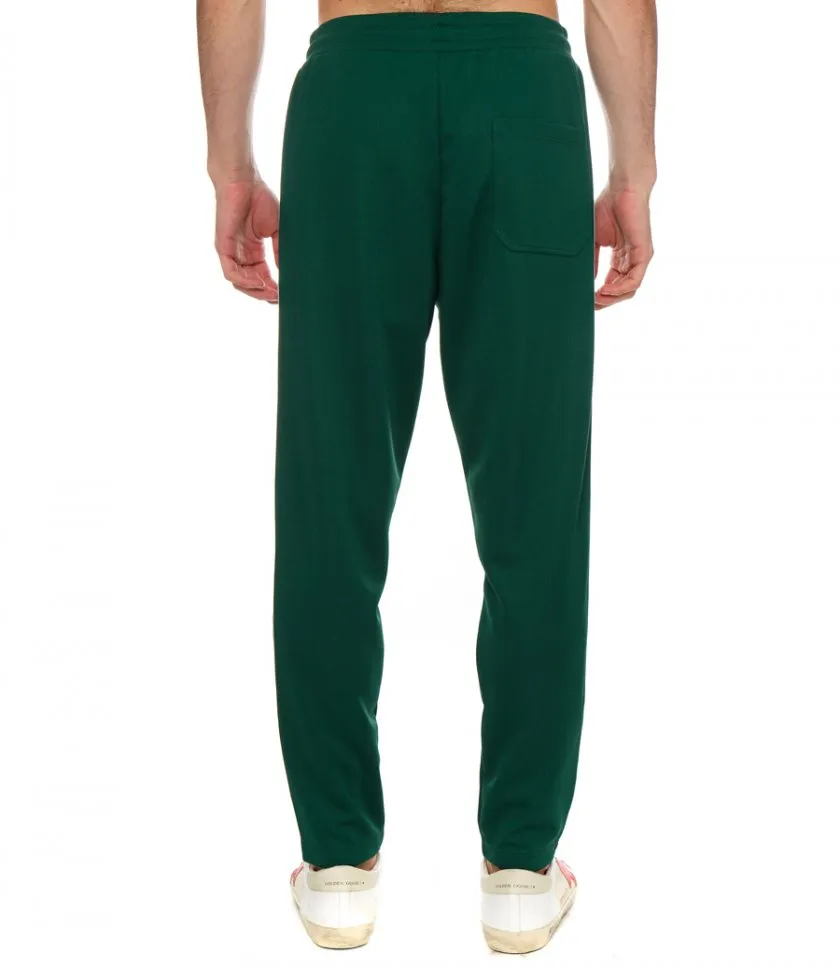 GOLDEN GOOSE MEN’S GREEN JOGGERS WITH STARS ON THE SIDES