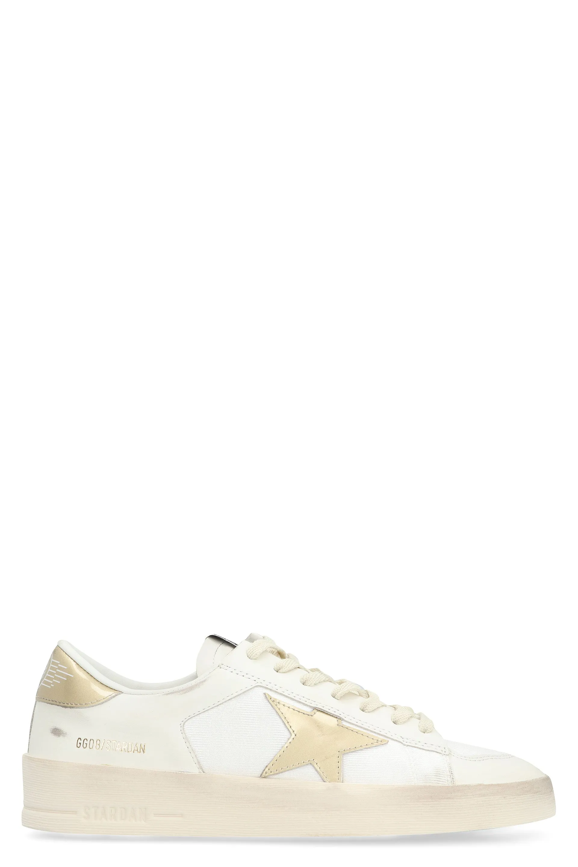 GOLDEN GOOSE Worn-Out White Women's Low-Top Sneakers with Iconic Star-Shape Patch