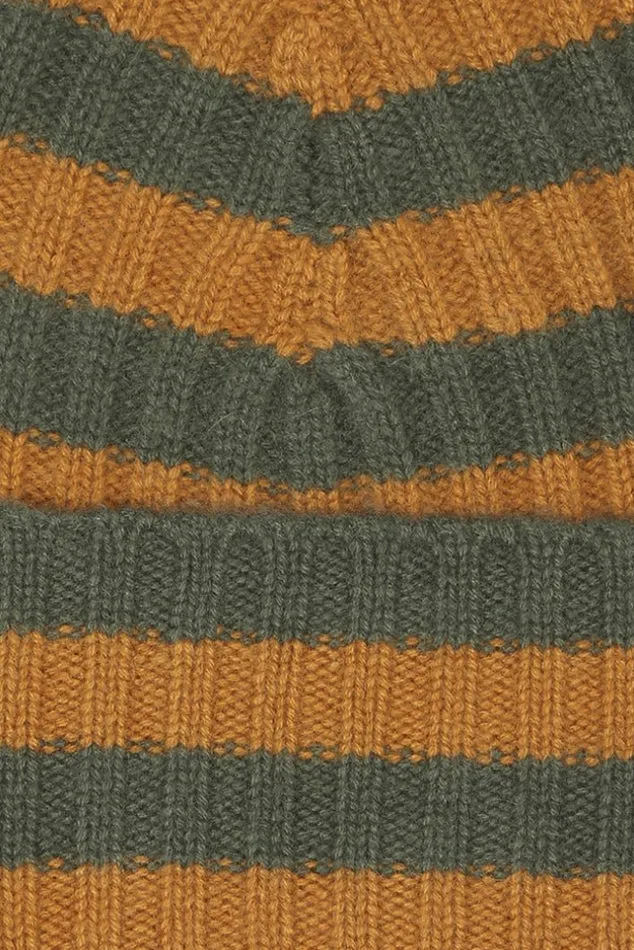 Green/Orange Warm-Me Eric Stripe Hat