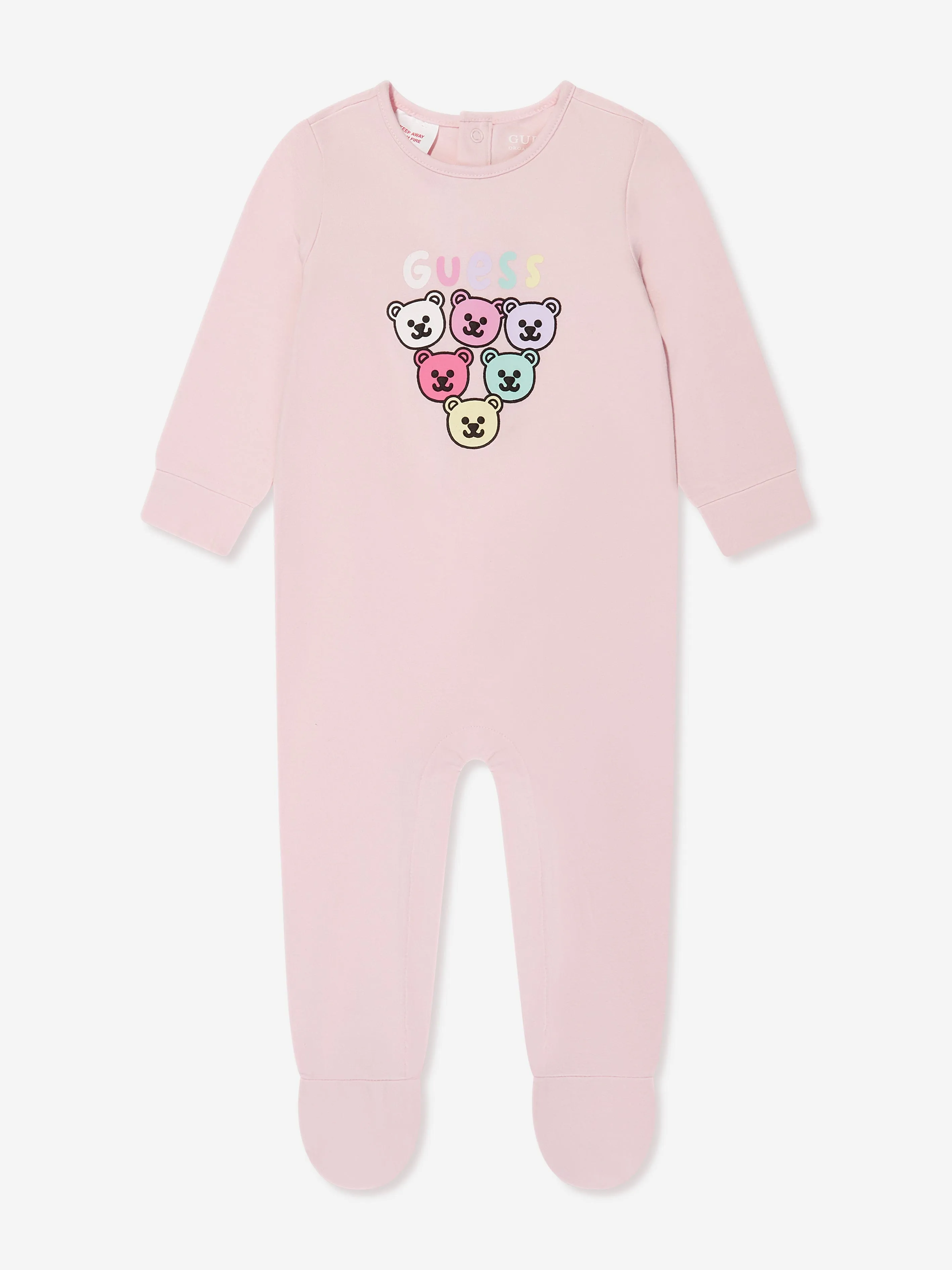 Guess Baby Girls Bear Romper in Pink