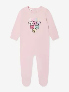 Guess Baby Girls Bear Romper in Pink