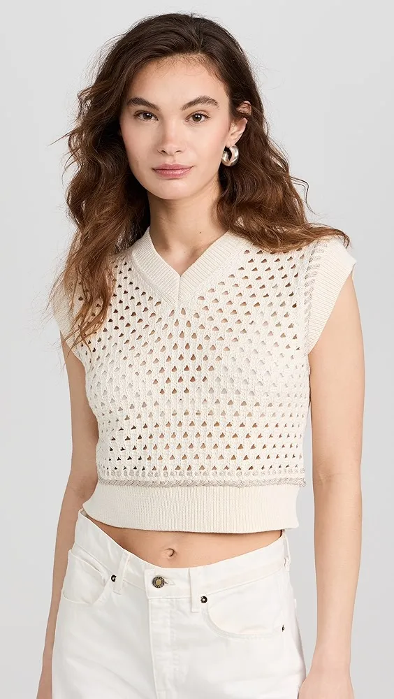 Guest in Residence   Mesh Cropped Vest 