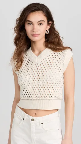 Guest in Residence   Mesh Cropped Vest 