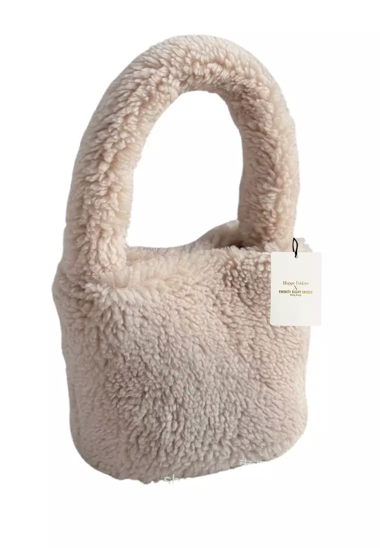 HAPPY FRIDAYS Plush Round Cylinder Handbag JQ-W689