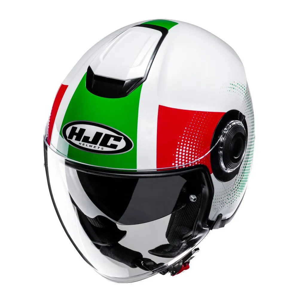 HJC I40N Pyle Helmet - Green/White/Red