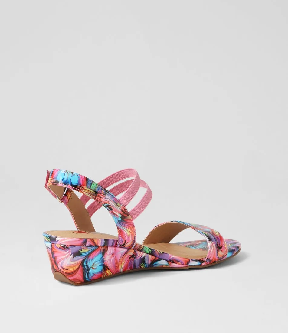 I LOVE BILLY Braseto Bright Scribble Patent Pu Sandals