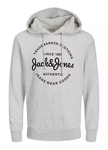 Jack & Jones Plus Size Logo Print Hoodie | Grattan