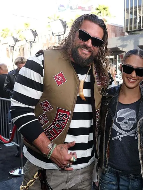 Jason Momoa The Bikeriders 2024 Movie Premiere Brown Vest