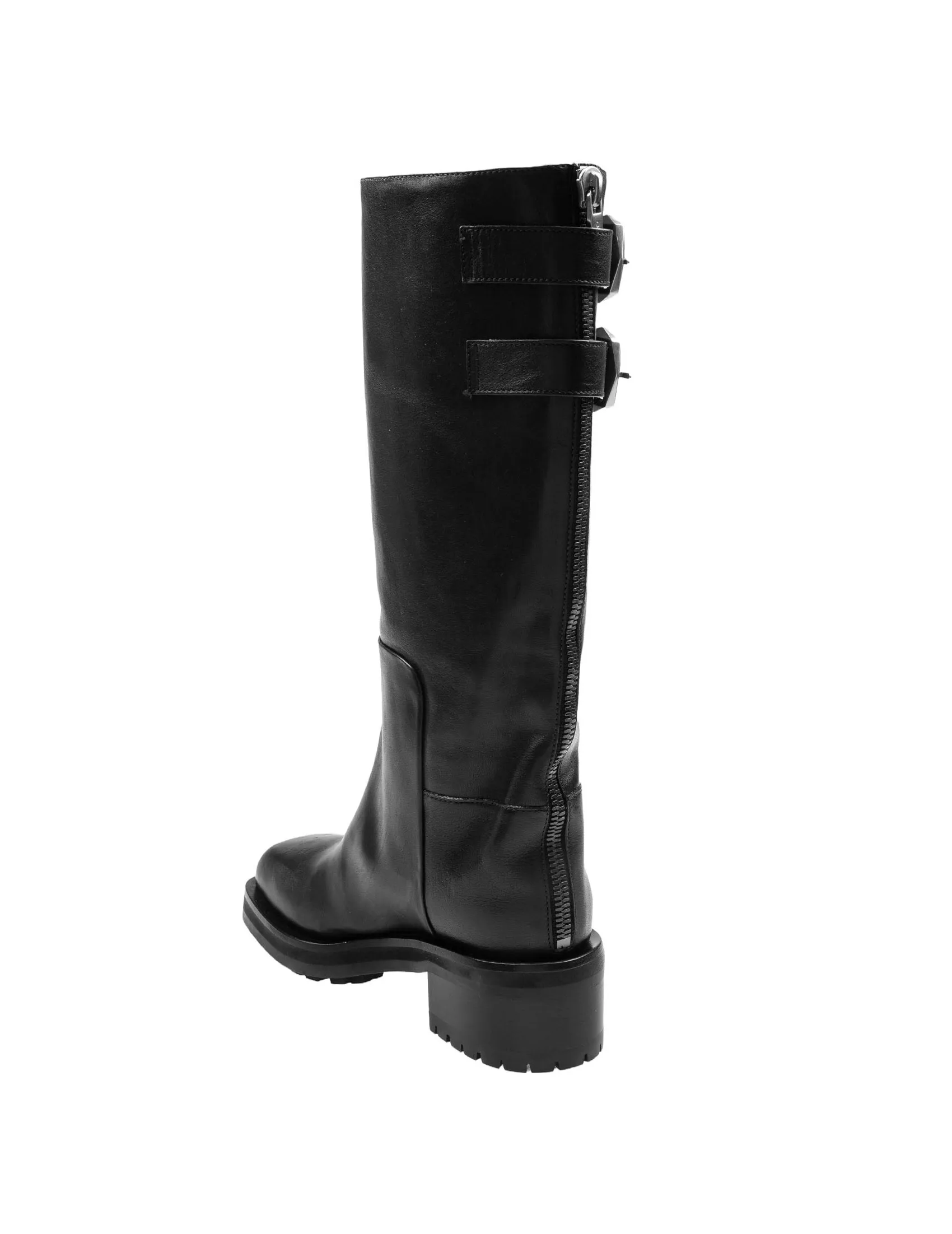 JIMMY CHOO BROOLKYN KB 50 BOOT IN BLACK LEATHER