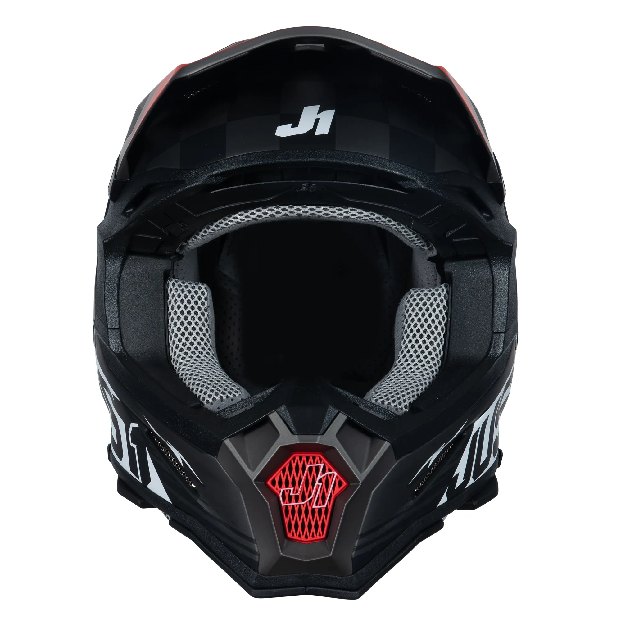 Just1 J22 Flagman Helmet - Red/Titanium/Black