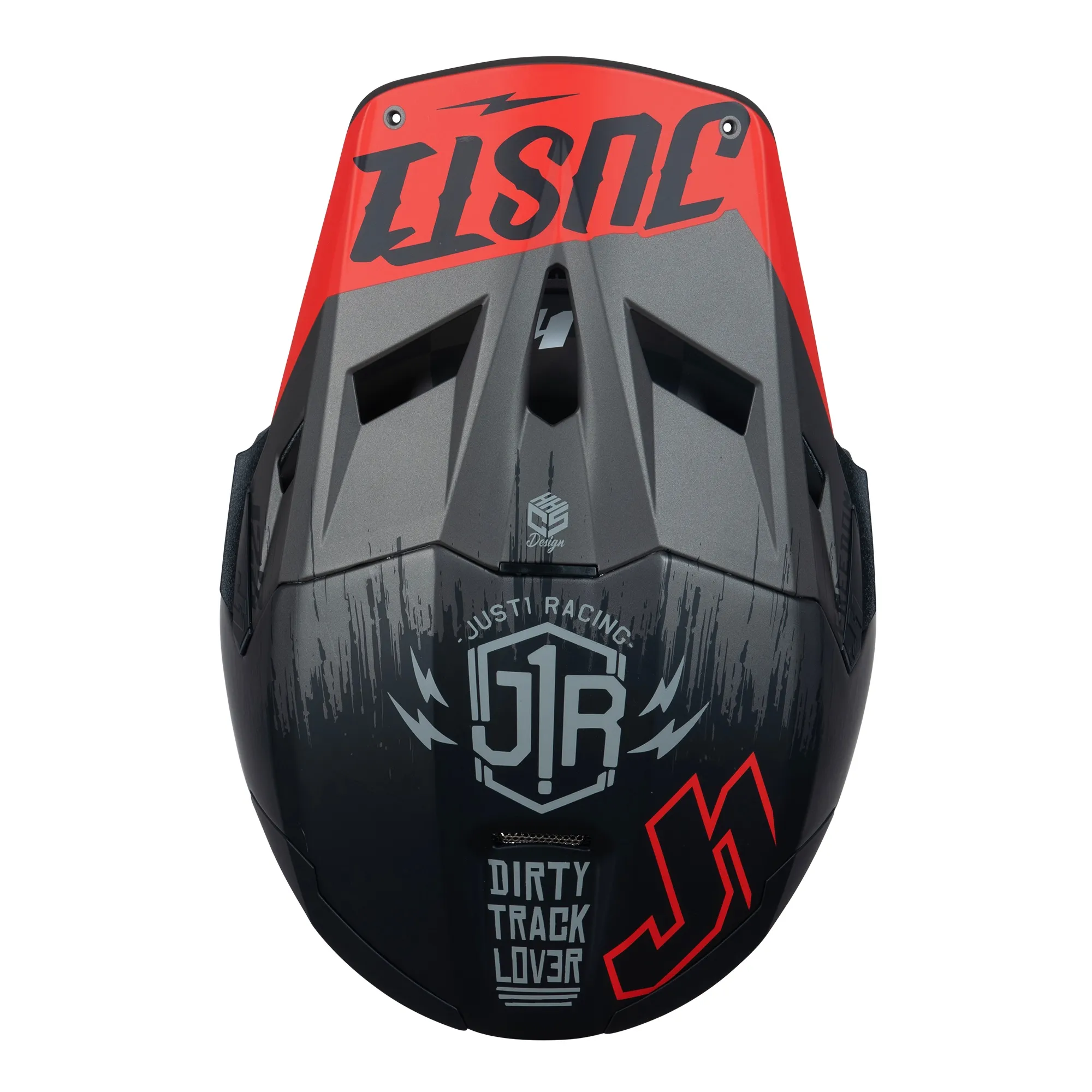 Just1 J22 Flagman Helmet - Red/Titanium/Black