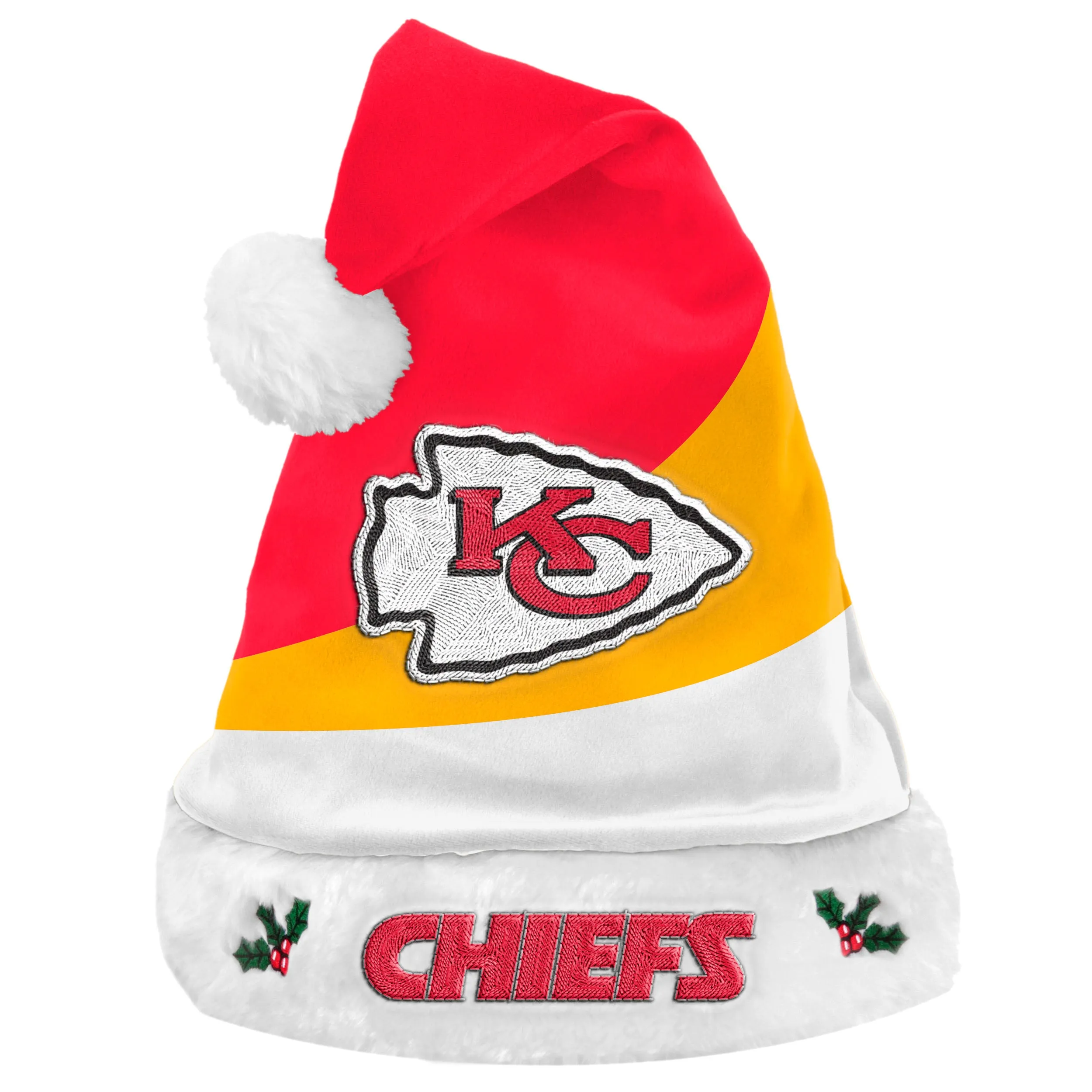 Kansas City Chiefs Colorblock Santa Hat