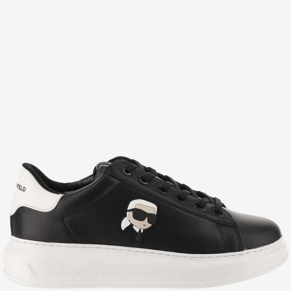 Karl Lagerfeld    Karl Lagerfeld Leather Sneakers With Logo