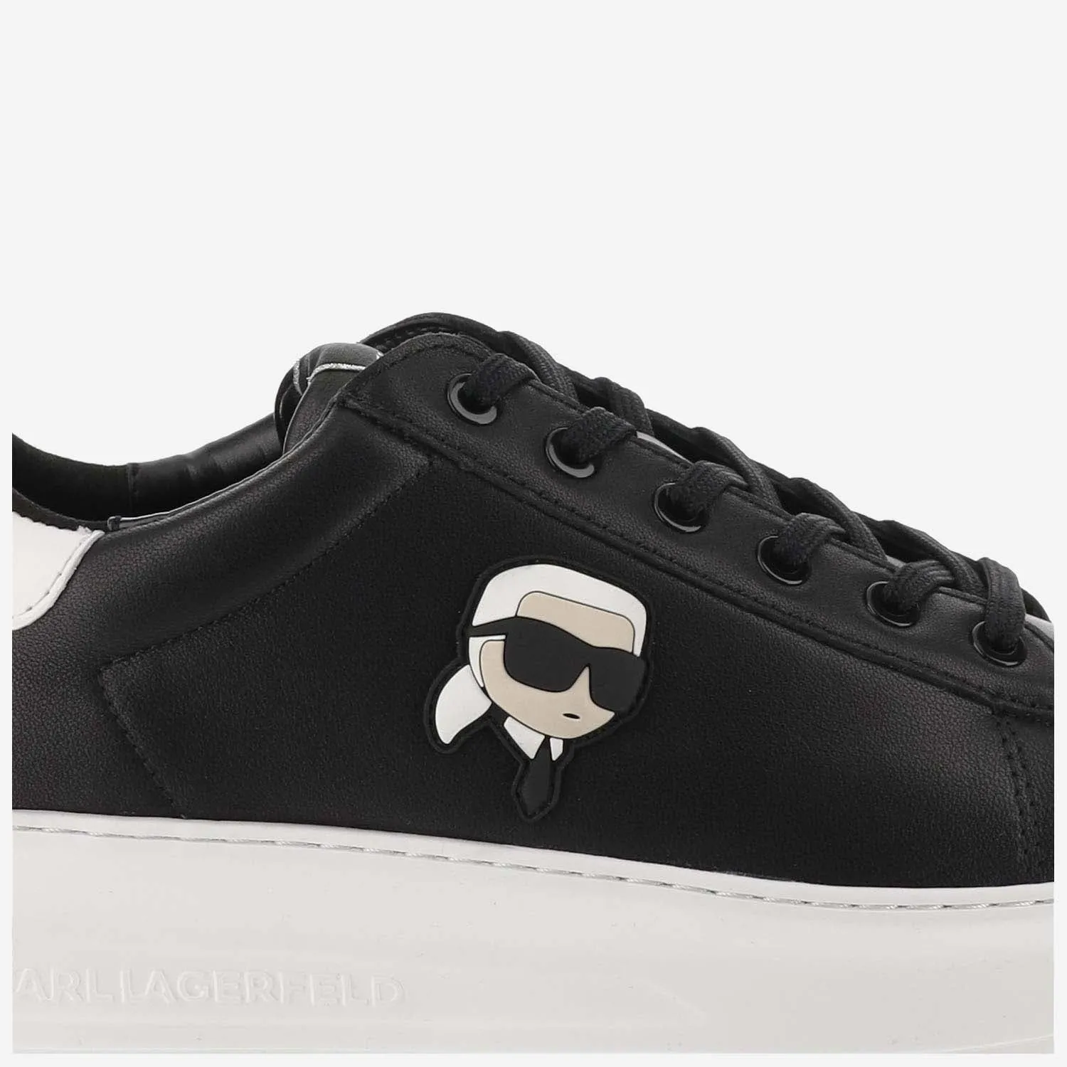 Karl Lagerfeld    Karl Lagerfeld Leather Sneakers With Logo