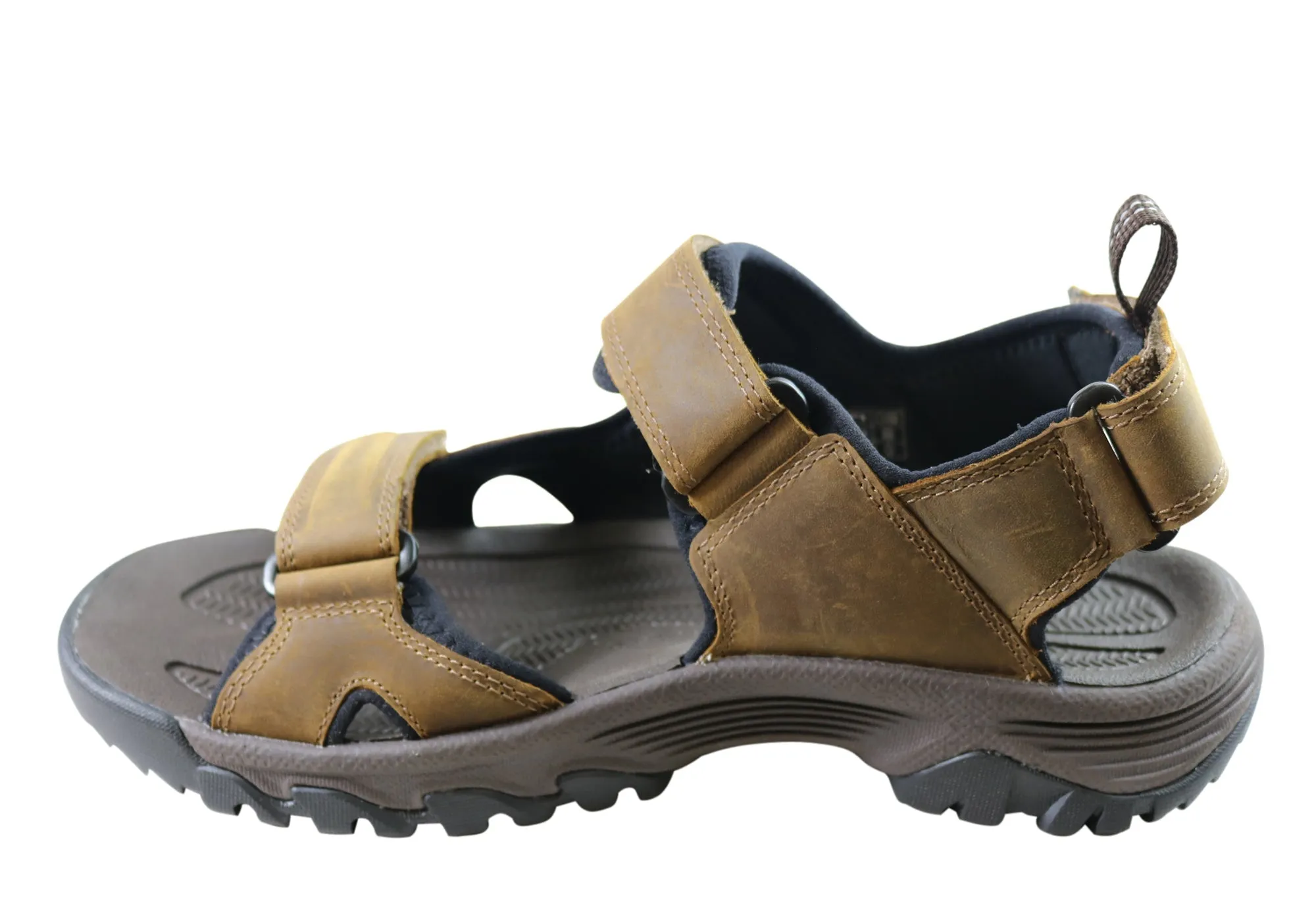 Keen Mens Targhee III Open Toe Adjustable Leather Comfortable Sandals