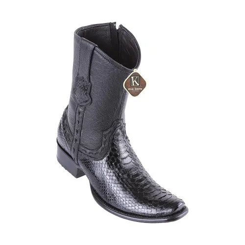 King Exotic Black Python Dubai Toe Handcrafted Men’s Boot