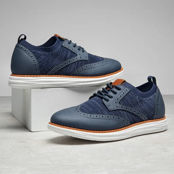 [KnitFlex SmartCraft+] Men's Wingtip Mesh Oxford Sneakers