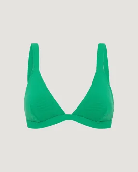 Koa Bikini Triangle Bra in Emerald - SABA