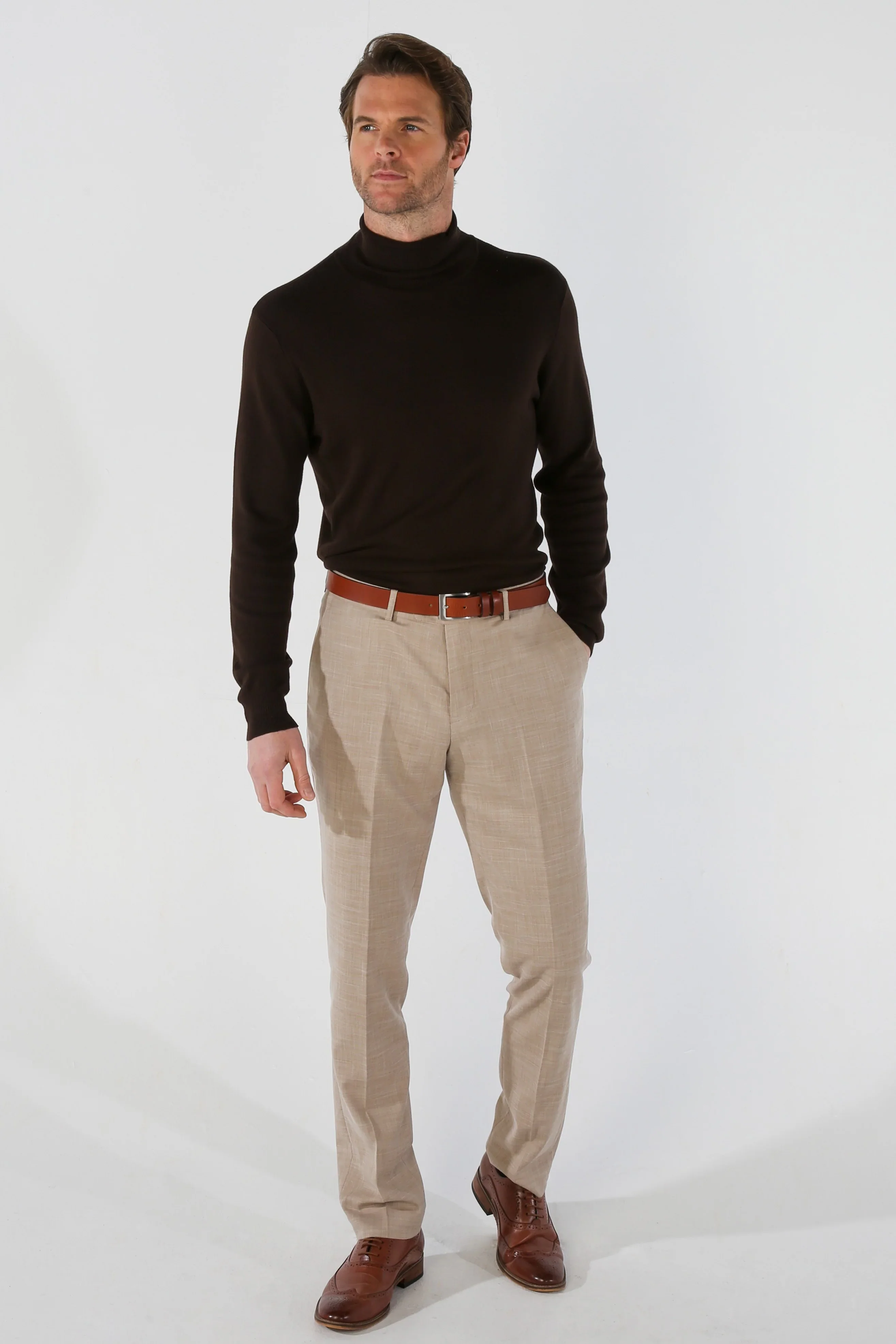 Kurt - Men's Beige Trousers