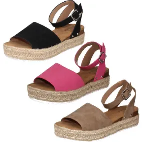 Ladies Savannah Wedge Mule Wide Fit Sandals F1R2039