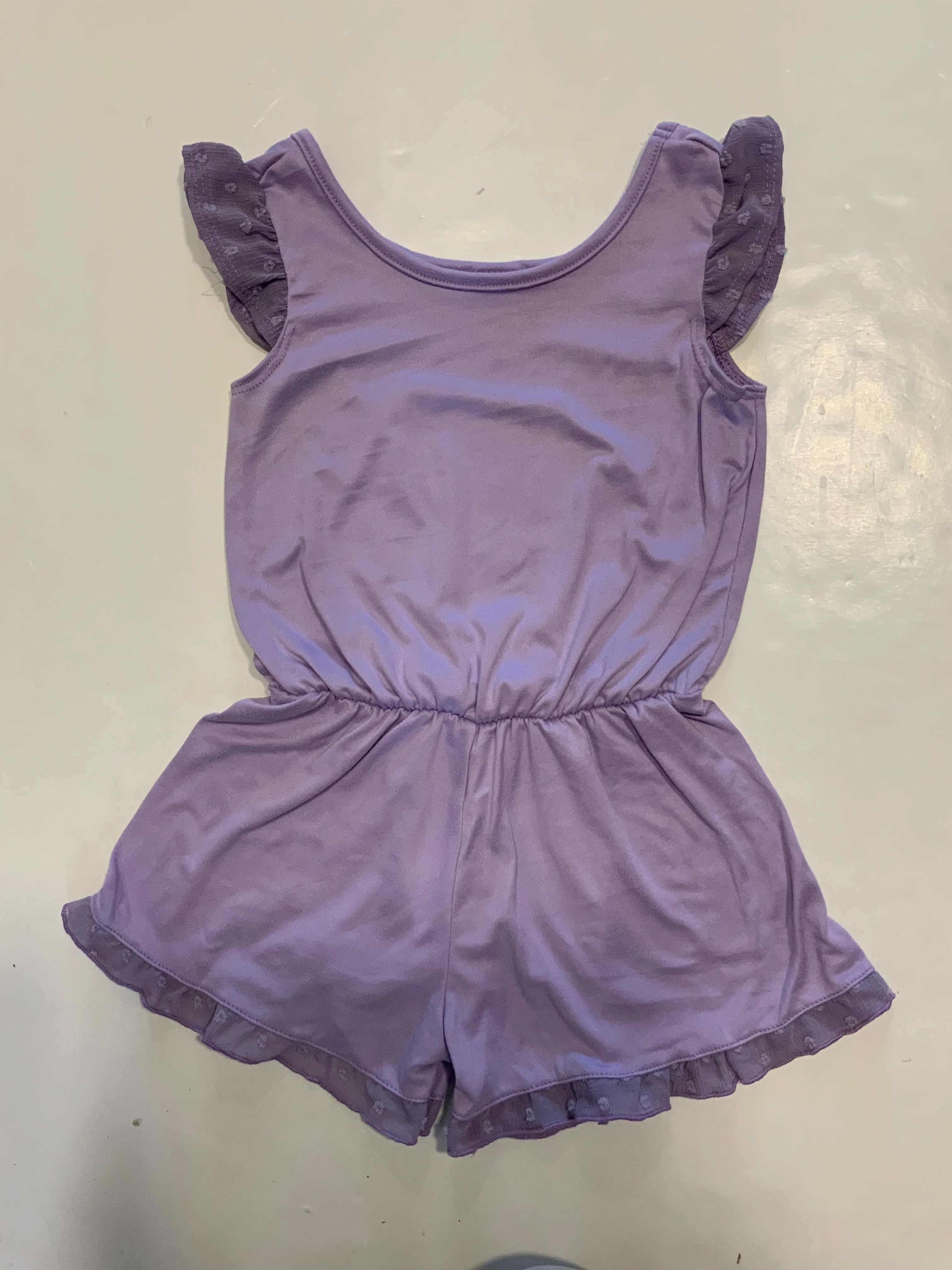 Lavender Swissdot Romper