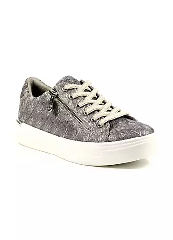 Layne Pewter Trainers by Lunar | Look Again