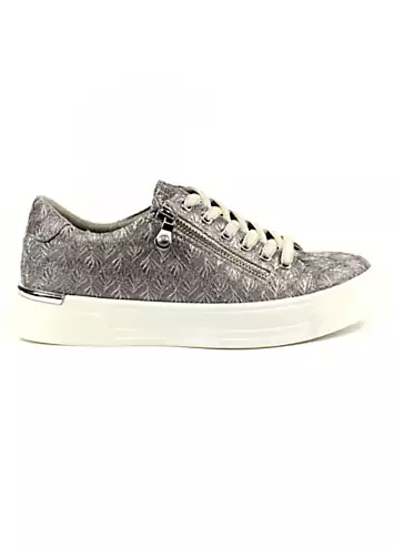 Layne Pewter Trainers by Lunar | Look Again