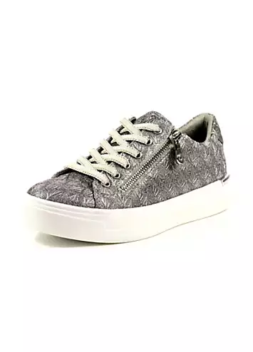 Layne Pewter Trainers by Lunar | Look Again