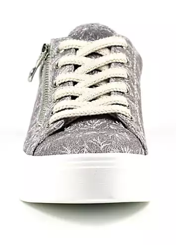 Layne Pewter Trainers by Lunar | Look Again