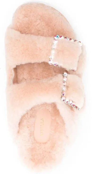 Le Silla Rita buckle-embellished slipper Neutrals