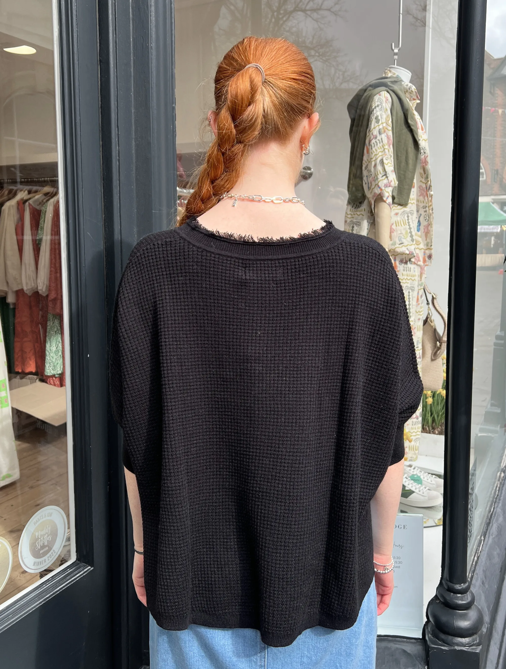 Leah V-Neck Jumper Black