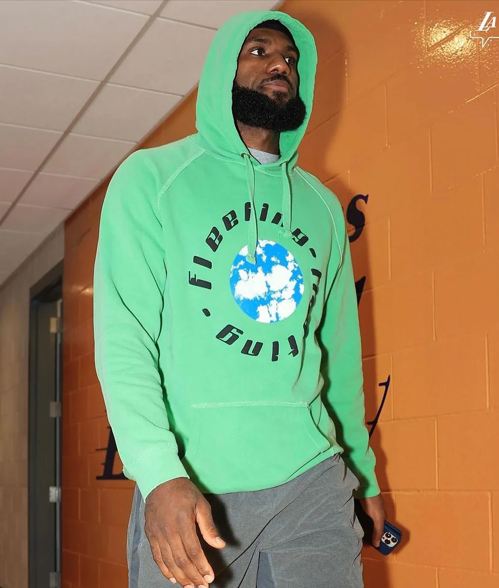 Lebron James Fleeting Floating Green Hoodie | The Leather City