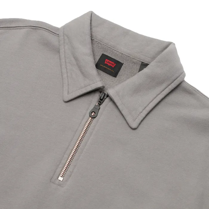 Levi's Skateboarding New Quarter Zip Pullover Cliff Grey